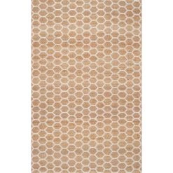 NuLOOM Hand Woven Reversible Honeycomb Alisha Jute