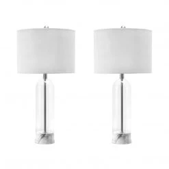 NuLOOM New Arrivals Bayhill 28" Glass Table Lamp 39 NuLOOM New Arrivals Bayhill 28