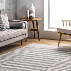 NuLOOM New Arrivals Primrose Hand Loomed Striped Cotton Area Rug
