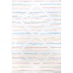 NuLOOM Alise Kids Striped Nursery Or Playroom Area Rug New Arrivals