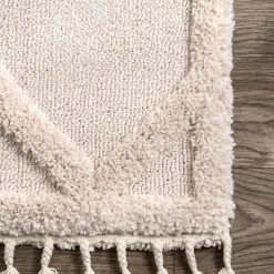 NuLOOM New Arrivals Raised Ogee Trellis Nursery Area Rug