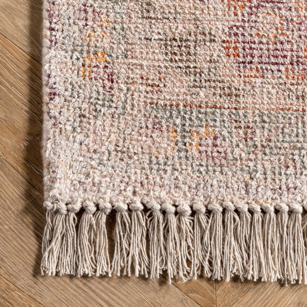 NuLOOM Mildred Distressed Floral Medallion Tassel Area Rug New Arrivals 5 NuLOOM Mildred Distressed Floral Medallion Tassel Area Rug New Arrivals