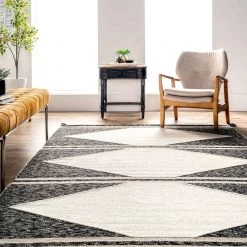 NuLOOM New Arrivals Chasen Cotton And Wool Flatweave Diamond Tassel Area Rug