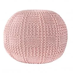 NuLOOM New Arrivals Berlin Casual Knitted Filled Ottoman Pouf