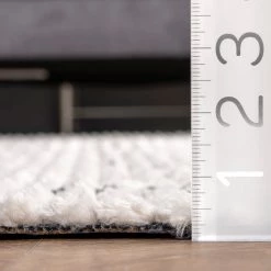 NuLOOM New Arrivals Joanna Diamond Trellis Soft Shag Fringe Area Rug