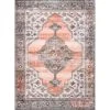 NuLOOM New Arrivals Gracie Machine Washable Distressed Medallion Area Rug