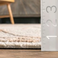 NuLOOM New Arrivals Madison High Low Moroccan Diamond Wool Area Rug