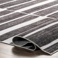 NuLOOM Henry Contemporary Striped Machine Washable Area Rug 12 NuLOOM Henry Contemporary Striped Machine Washable Area Rug