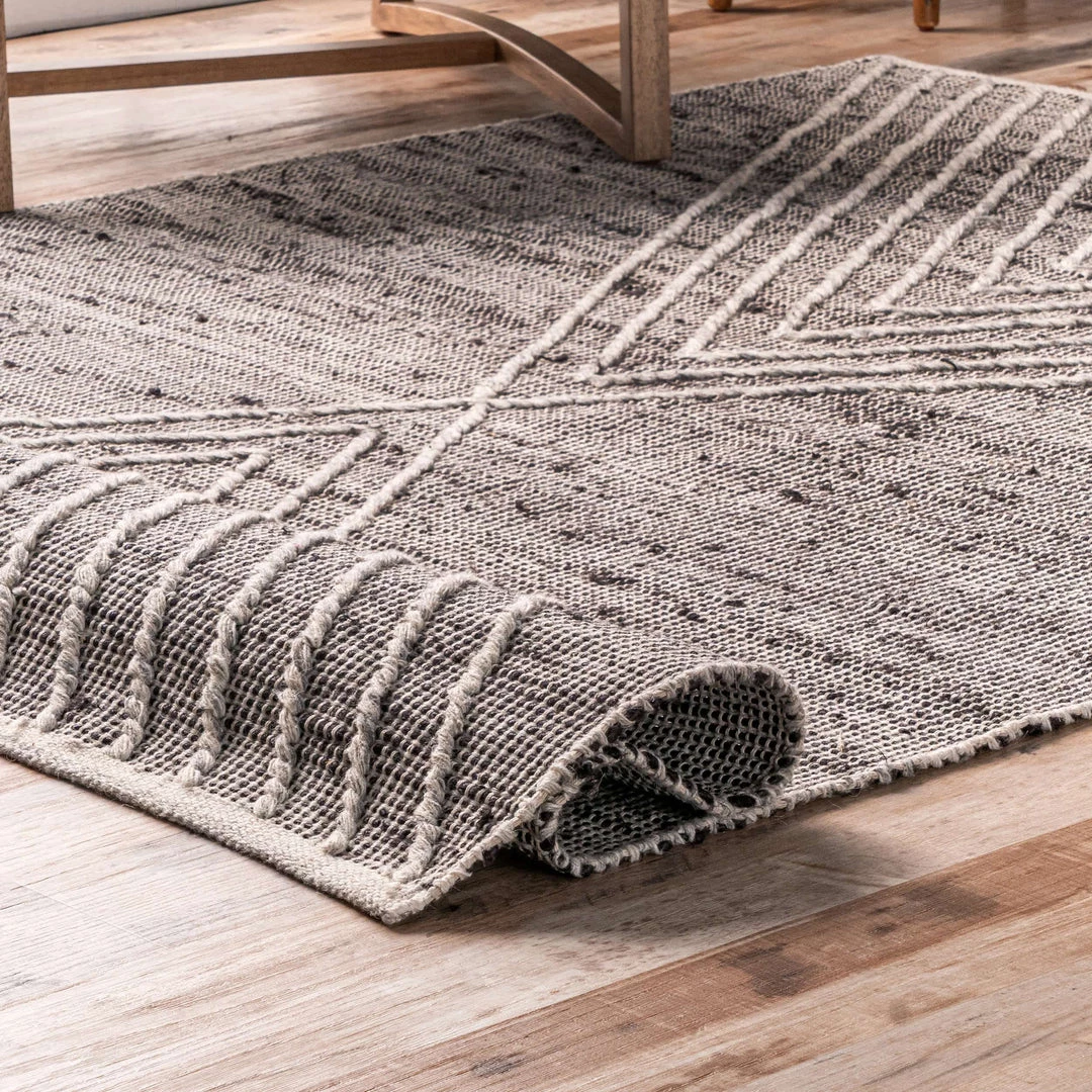 NuLOOM Mikaela Hand Woven Jute Cotton And Wool Geometric Flatweave Area Rug 4 NuLOOM Mikaela Hand Woven Jute Cotton And Wool Geometric Flatweave Area Rug