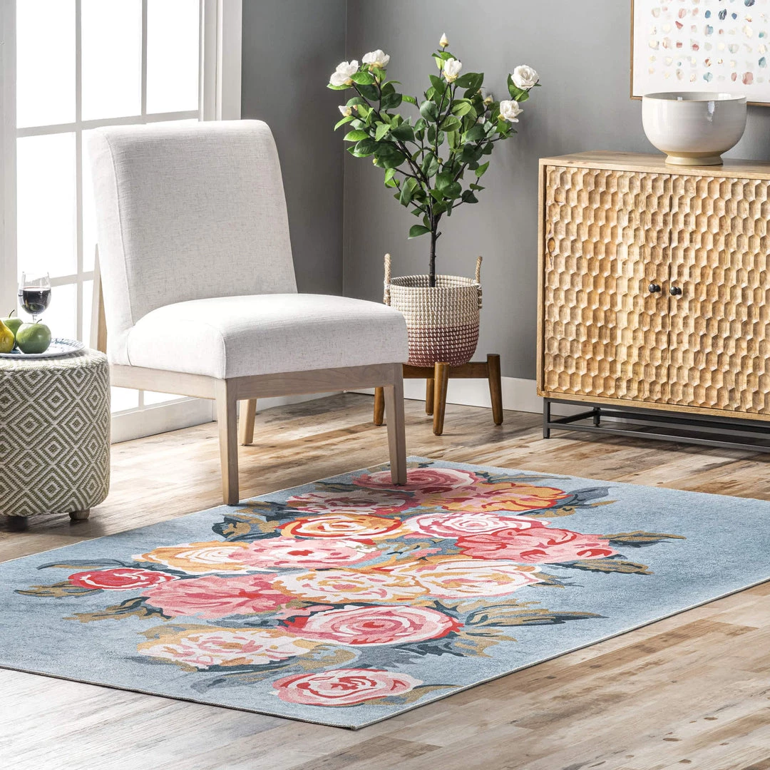 NuLOOM Lauryn Machine Washable Floral Area Rug 2 NuLOOM Lauryn Machine Washable Floral Area Rug