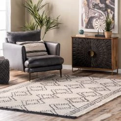 NuLOOM Tayah Soft Shag Moroccan Diamond Fringe Area Rug New Arrivals