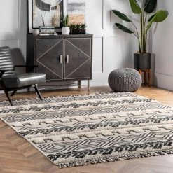NuLOOM Zuri Shaggy Banded Tribal Area Rug New Arrivals