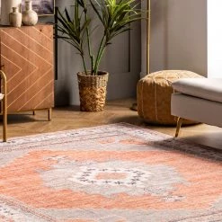 NuLOOM New Arrivals Stellar Medallion Washable Area Rug