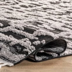 NuLOOM Cosette Abstract High Low Textured Tassel Area Rug New Arrivals