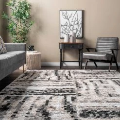 NuLOOM New Arrivals Nicolette Abstract Tile Soft Shag Fringe Area Rug