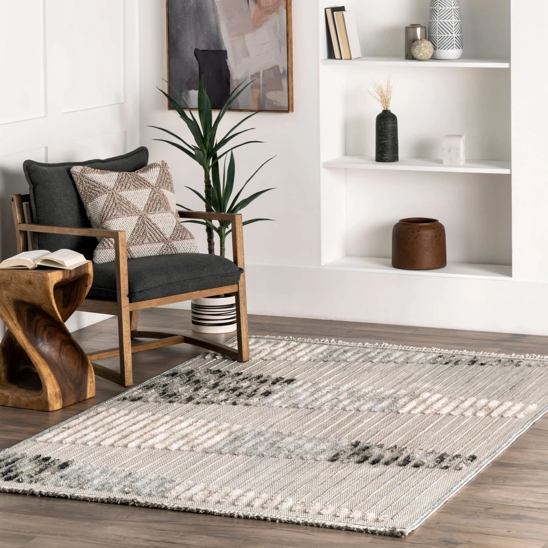 NuLOOM Maira Abstract Textured Striped Area Rug New Arrivals 2 NuLOOM Maira Abstract Textured Striped Area Rug New Arrivals