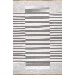 NuLOOM New Arrivals Primrose Hand Loomed Striped Cotton Area Rug