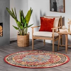 NuLOOM Indoor/Outdoor Transitional Medallion Muriel Area Rug
