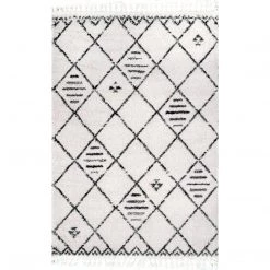 NuLOOM New Arrivals Lucie Shaggy Trellis Tassel Area Rug