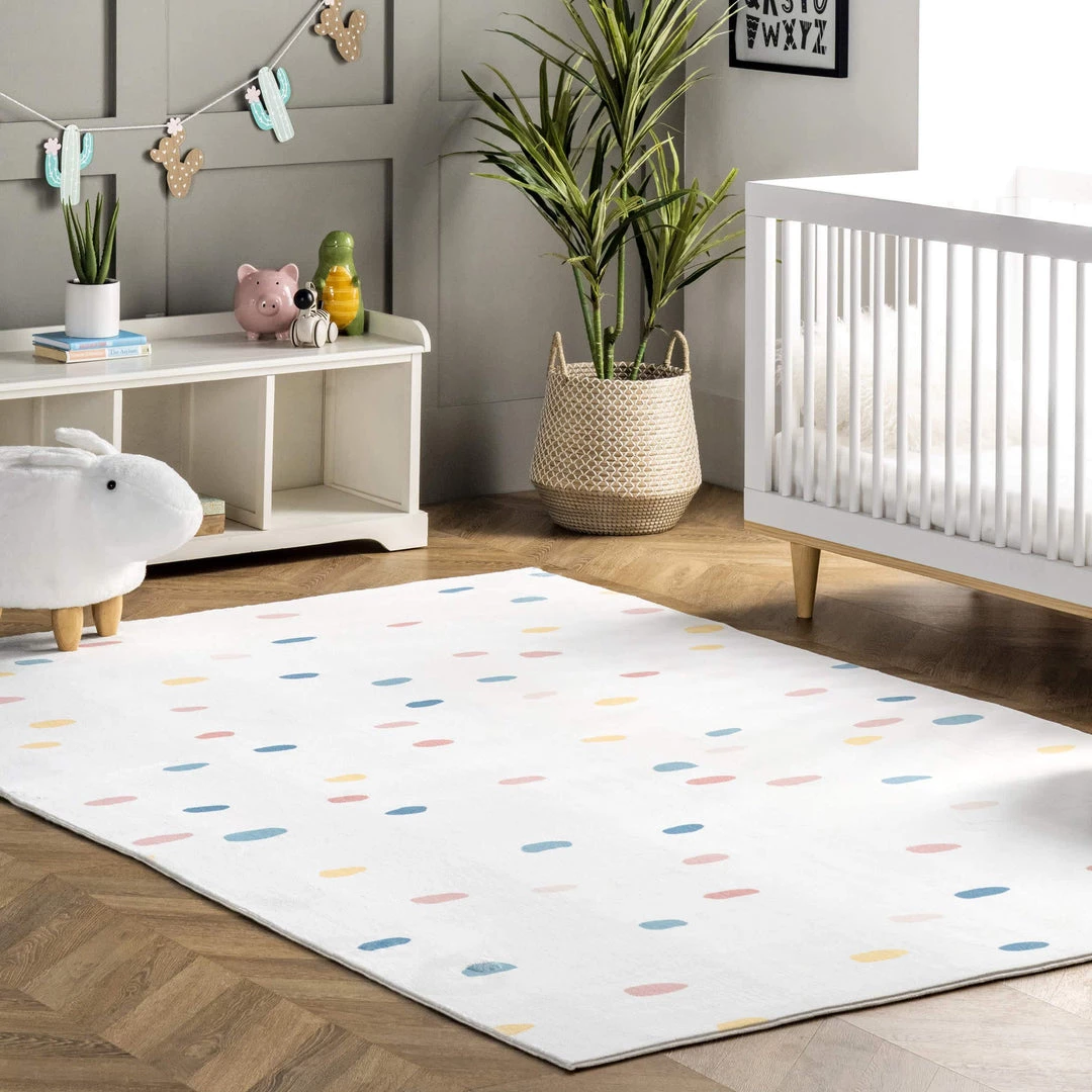 NuLOOM Calla Kids Polka Dot Nursery Or Playroom Area Rug New Arrivals 2 NuLOOM Calla Kids Polka Dot Nursery Or Playroom Area Rug New Arrivals
