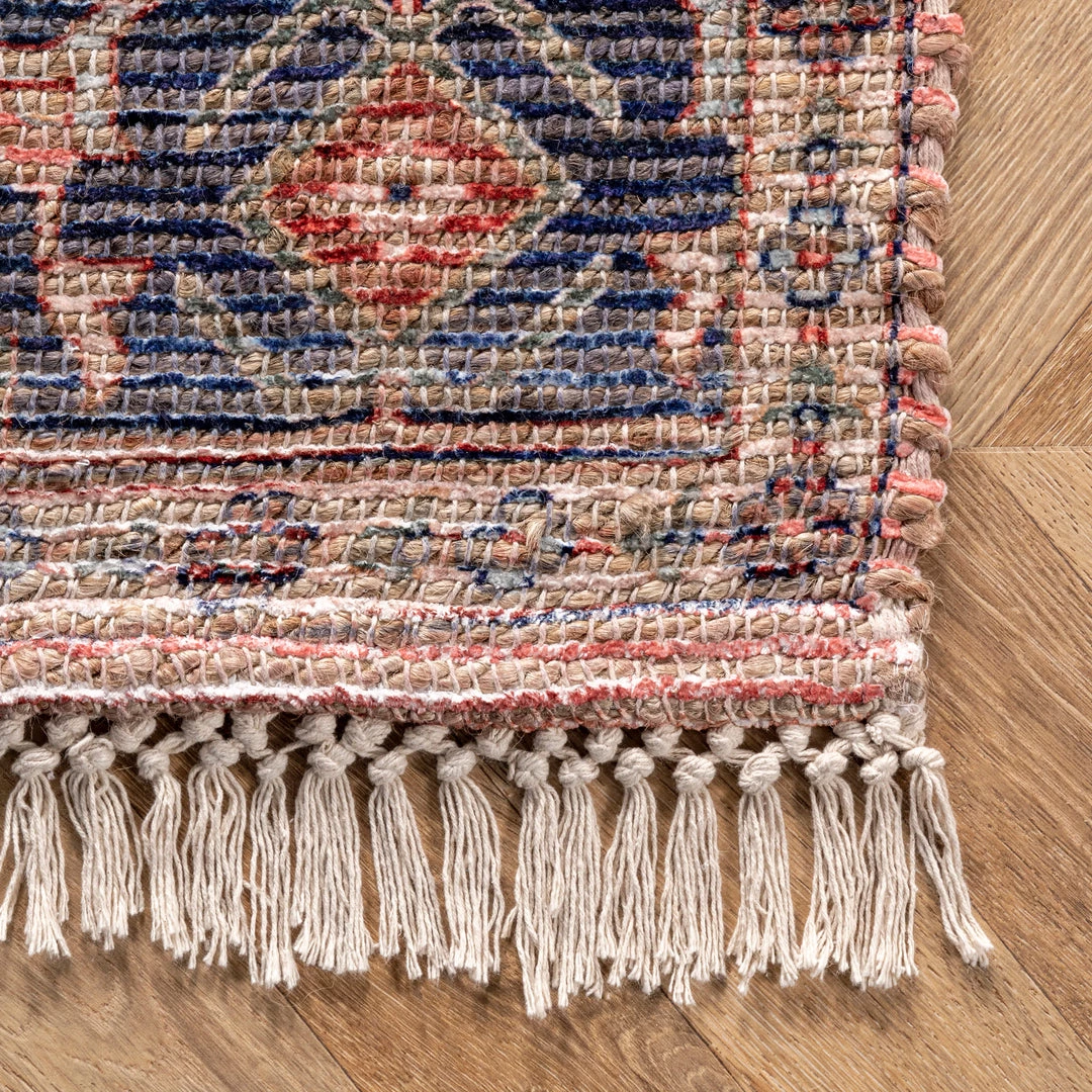 NuLOOM Kiersten Floral Medallion Flatweave Tassel Area Rug 5 NuLOOM Kiersten Floral Medallion Flatweave Tassel Area Rug
