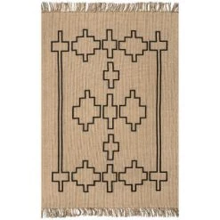 NuLOOM New Arrivals Kamilah Geometric Jute Area Rug