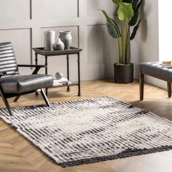 NuLOOM Mandi Soft Shag Abstract Fringe Area Rug New Arrivals