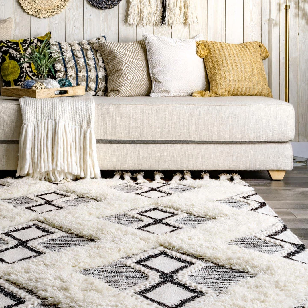 NuLOOM Yara Shaggy Helix Diamonds Area Rug 4 NuLOOM Yara Shaggy Helix Diamonds Area Rug