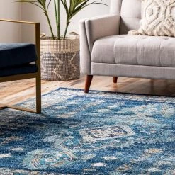 NuLOOM New Arrivals Juliette Vintage Diamond Medallion Area Rug
