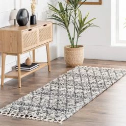 NuLOOM Yani Soft & Cozy Diamond Shag Tassel Area Rug