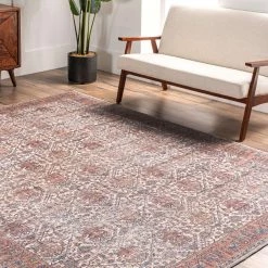 NuLOOM Marilyn Machine Washable Distressed Persian Border Area Rug New Arrivals
