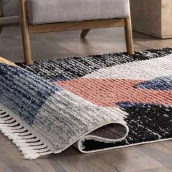 NuLOOM New Arrivals Emilia Contemporary Abstract Shaggy Tassel Area Rug 12 NuLOOM New Arrivals Emilia Contemporary Abstract Shaggy Tassel Area Rug