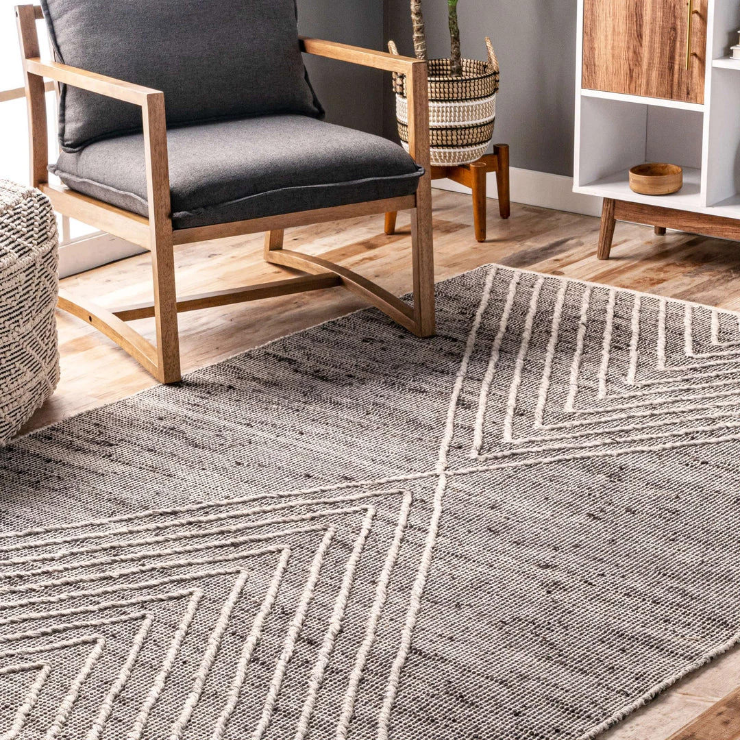 NuLOOM Mikaela Hand Woven Jute Cotton And Wool Geometric Flatweave Area Rug 9 NuLOOM Mikaela Hand Woven Jute Cotton And Wool Geometric Flatweave Area Rug