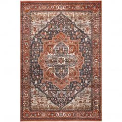 NuLOOM Oliveira Floral Medallion Fringe