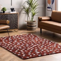 NuLOOM Lennon Cozy Shag Leopard Area Rug