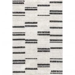 NuLOOM Joyce Contemporary Stripes Soft Shaggy Textured Fringe Area Rug New Arrivals