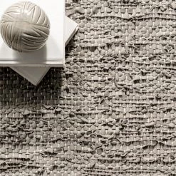 NuLOOM New Arrivals Jute Bordered Leather Area Rug