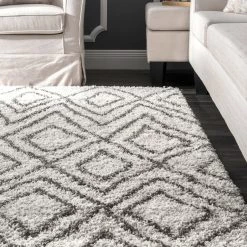 NuLOOM Willette Diamond Shaggy Area Rug New Arrivals
