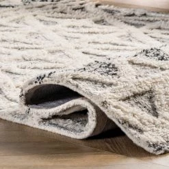 NuLOOM Giselle High-Low Shaggy Wool Geometric Trellis Area Rug New Arrivals 20 NuLOOM Giselle High-Low Shaggy Wool Geometric Trellis Area Rug New Arrivals