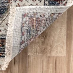 NuLOOM Evie Global Inspired Emblem Fringe Area Rug