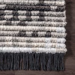 NuLOOM New Arrivals Nicolette Abstract Tile Soft Shag Fringe Area Rug