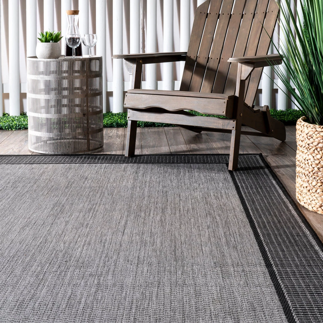 NuLOOM Gris Border Indoor/Outdoor Area Rug 8 NuLOOM Gris Border Indoor/Outdoor Area Rug