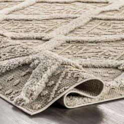 NuLOOM Julie High Low Textured Shaggy Geometric Area Rug