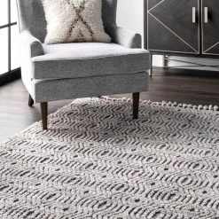 NuLOOM Arielle Soft Trellis Textured Tassel Area Rug