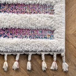 NuLOOM Bristol High-Low Geometric Ripples Tassel Area Rug New Arrivals 14 NuLOOM Bristol High-Low Geometric Ripples Tassel Area Rug New Arrivals