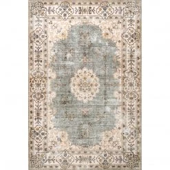 NuLOOM New Arrivals Ren Machine Washable Vintage Floral Area Rug