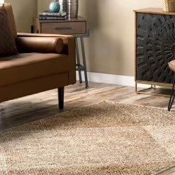 NuLOOM Lilah Hand Woven Jute And Cotton Plaid New Arrivals