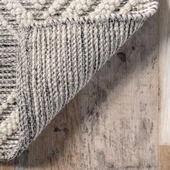 NuLOOM New Arrivals Beth High Low Hand Tufted Wool Diamond Tile Area Rug