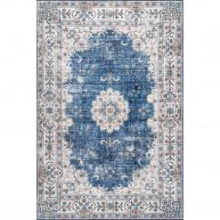 NuLOOM New Arrivals Ren Machine Washable Vintage Floral Area Rug