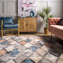 NuLOOM Saoirse Distressed Trellis Area Rug New Arrivals